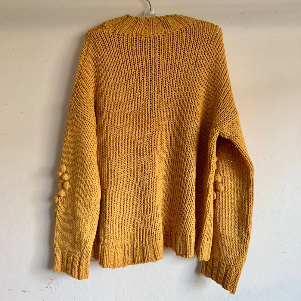 LoveAtFirstFind Yellow Heart Bobble Sweater L - Picture 8 of 8